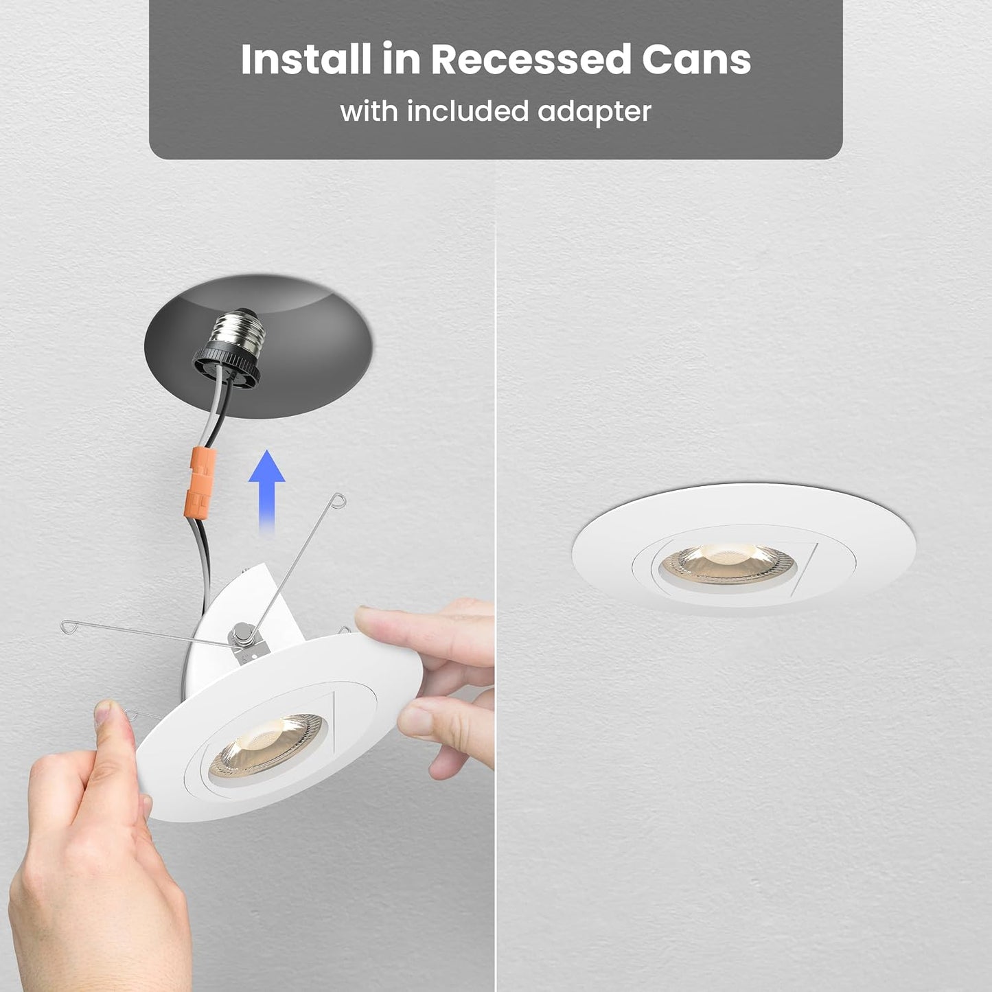 Feit Electric LEDR56SCP/6WYCA 5-6 in. 9.4W (75W Replacement) Color Selectable Dimmable LED Directional Recessed Downlight