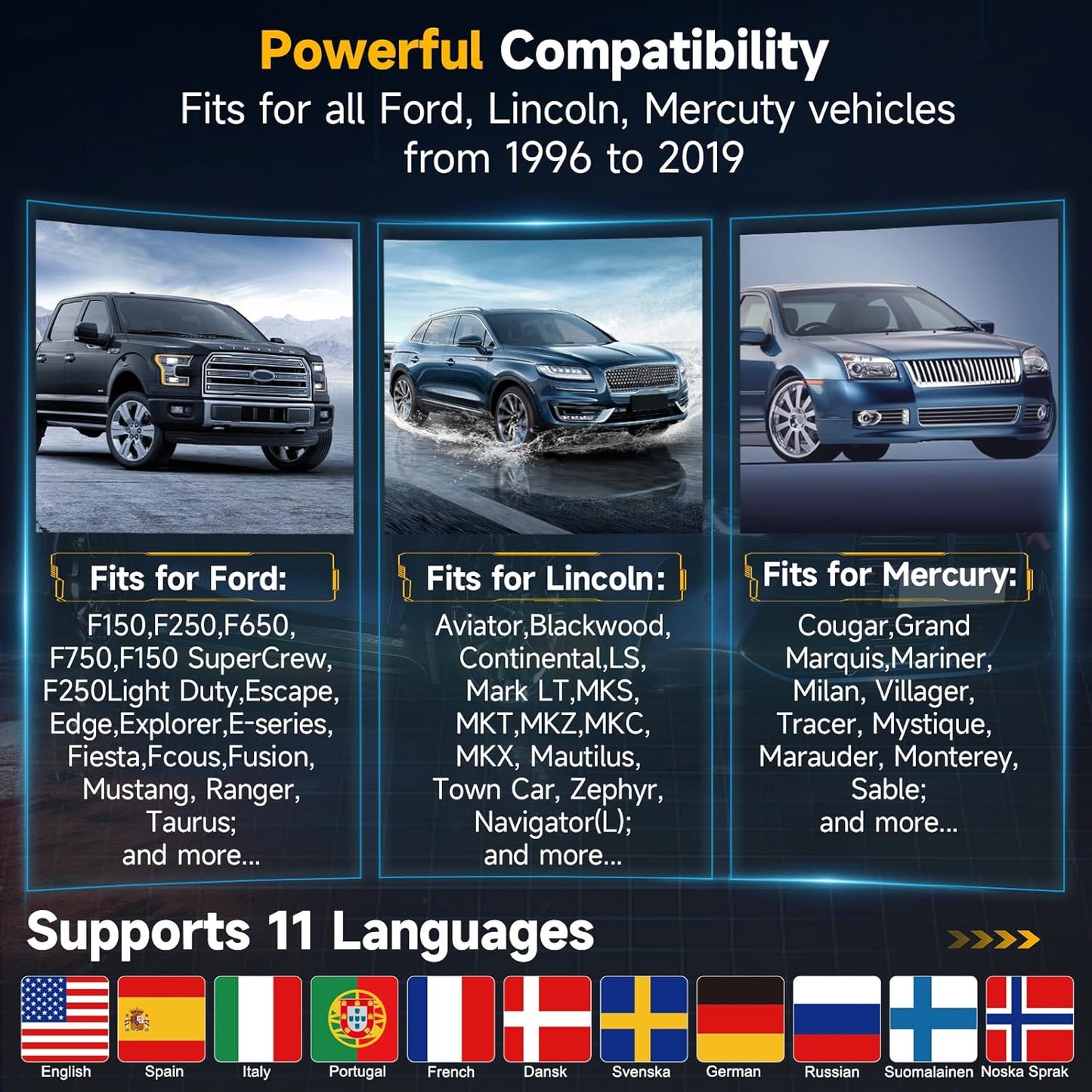 Ancel FD700 All-System OBD2 Diagnostic Scanner