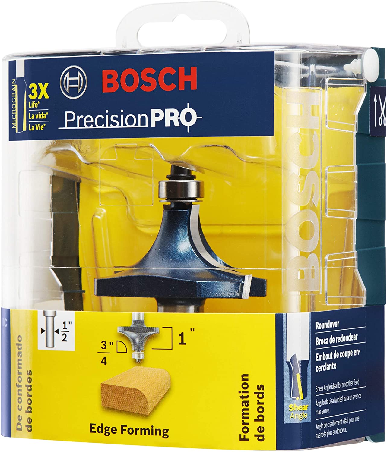 Bosch 85434MC 3/4 In. X 1 In. Carbide-Tipped Roundover Router Bit