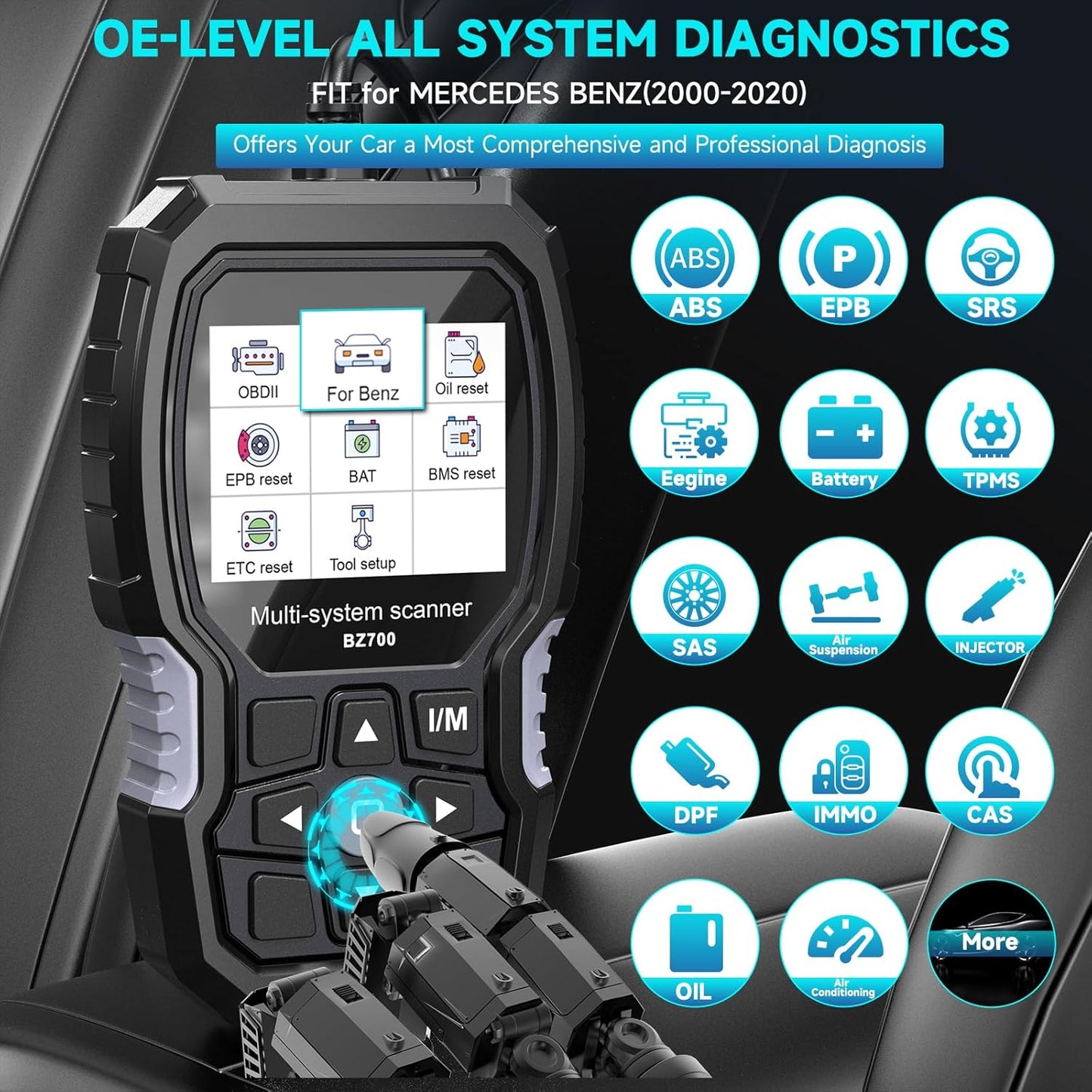 Ancel BZ700 Professional OBD2 Diagnostic Scanner