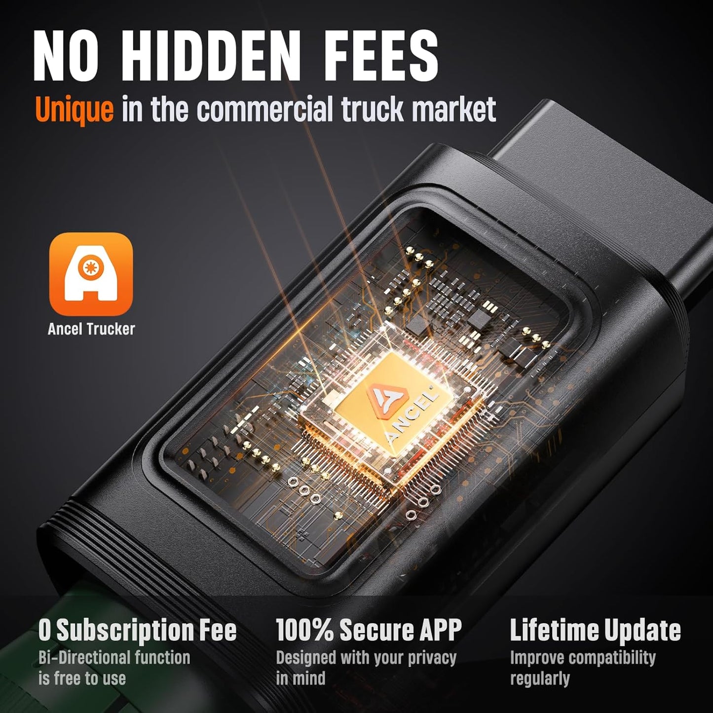 Ancel HD110 Bluetooth Heavy Duty Truck & OBD2 Diagnostic Scanner