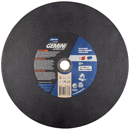 NORTON 66253306626 H2280204 14"X7/64"X1" Chopsaw Wheel Gemini Long