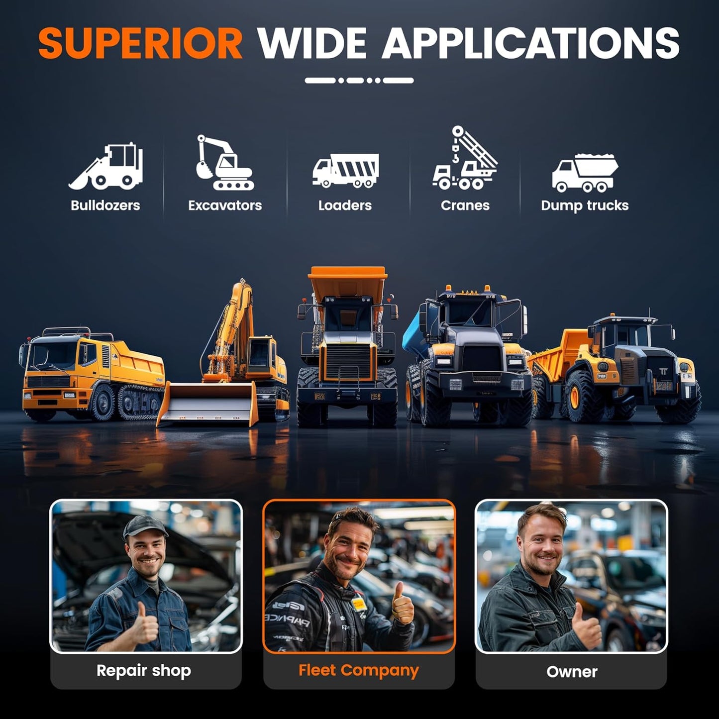 Ancel HD3600 Professional Heavy Duty Truck & Equipment Diagnostic Scanner