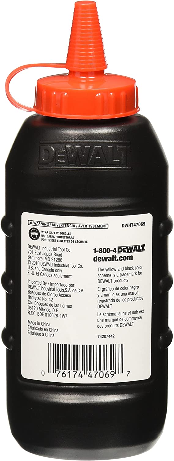 Dewalt DWHT47069L 8 Oz Chalk - Red Permanent