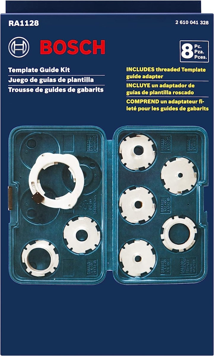 Bosch RA1128 8Pc Router Template Guide Sys Set