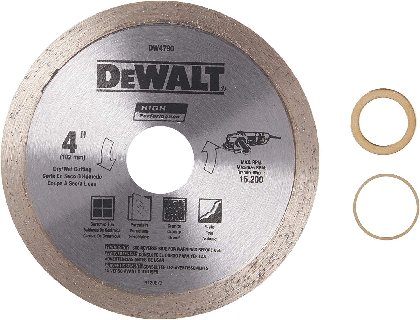 Dewalt DW4790 4" X .060 Tile Blade Wet/Dry