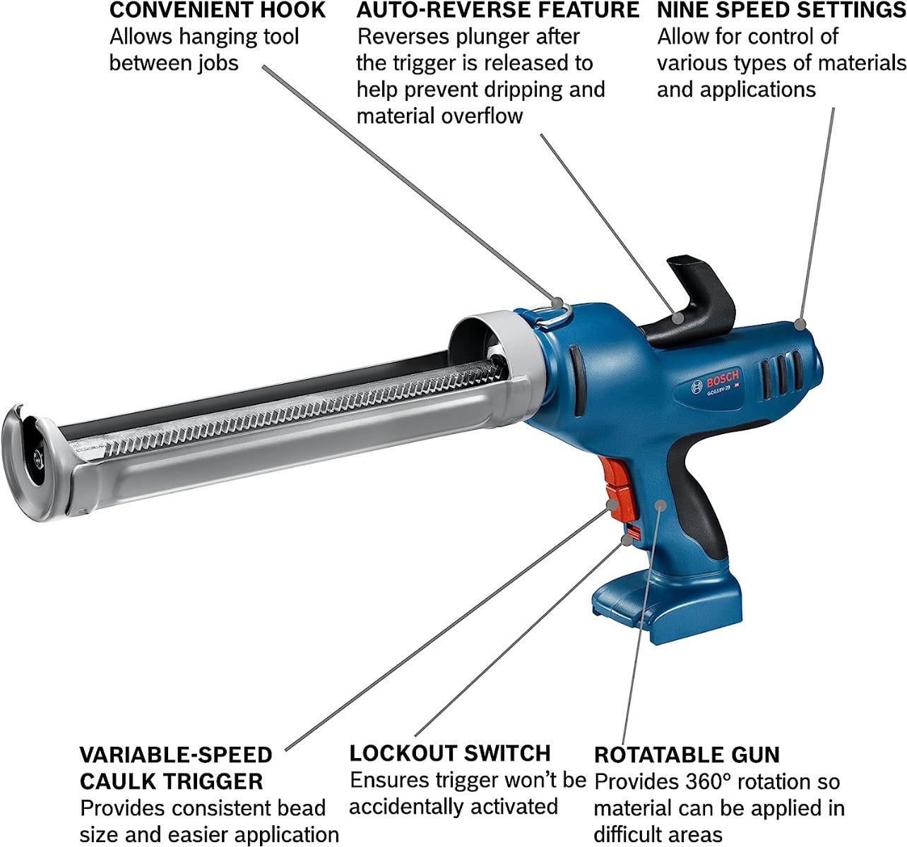 Bosch GCG18V-29N 18V Caulk/Adhesive Gun (Bare)