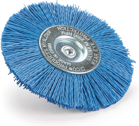 Dico 541-784-4 Nylox Wheel Brush 4" 240 Grit, Blue