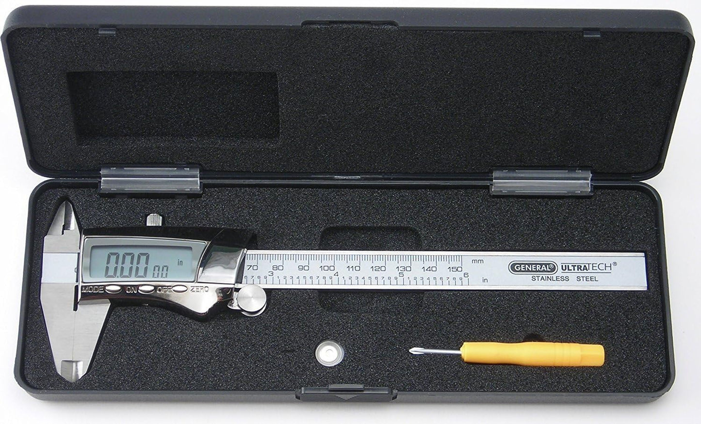 General Tools 147 Digital Fractional Caliper With Extra-Large Lcd Screen