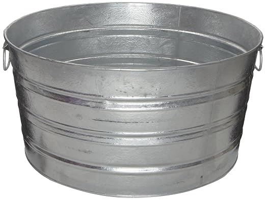 MAGNOLIA BRUSH 2 59.18-Qt. Galvanized Tub