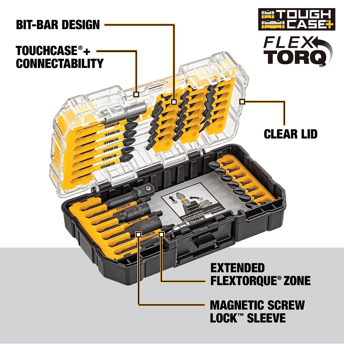 Dewalt DWA2T40IR Flextorq® Impact Ready 40-Pc Screwdriving Bit Sets