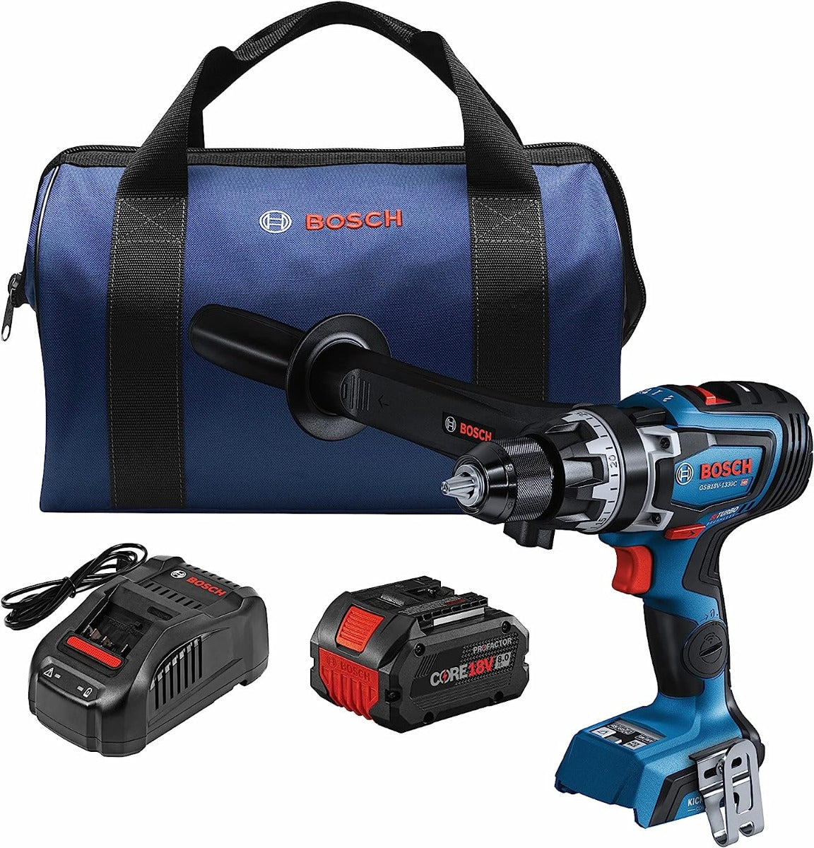 Bosch GSB18V-1330CB14 18V Hamdrill Kt W/8.0Ah