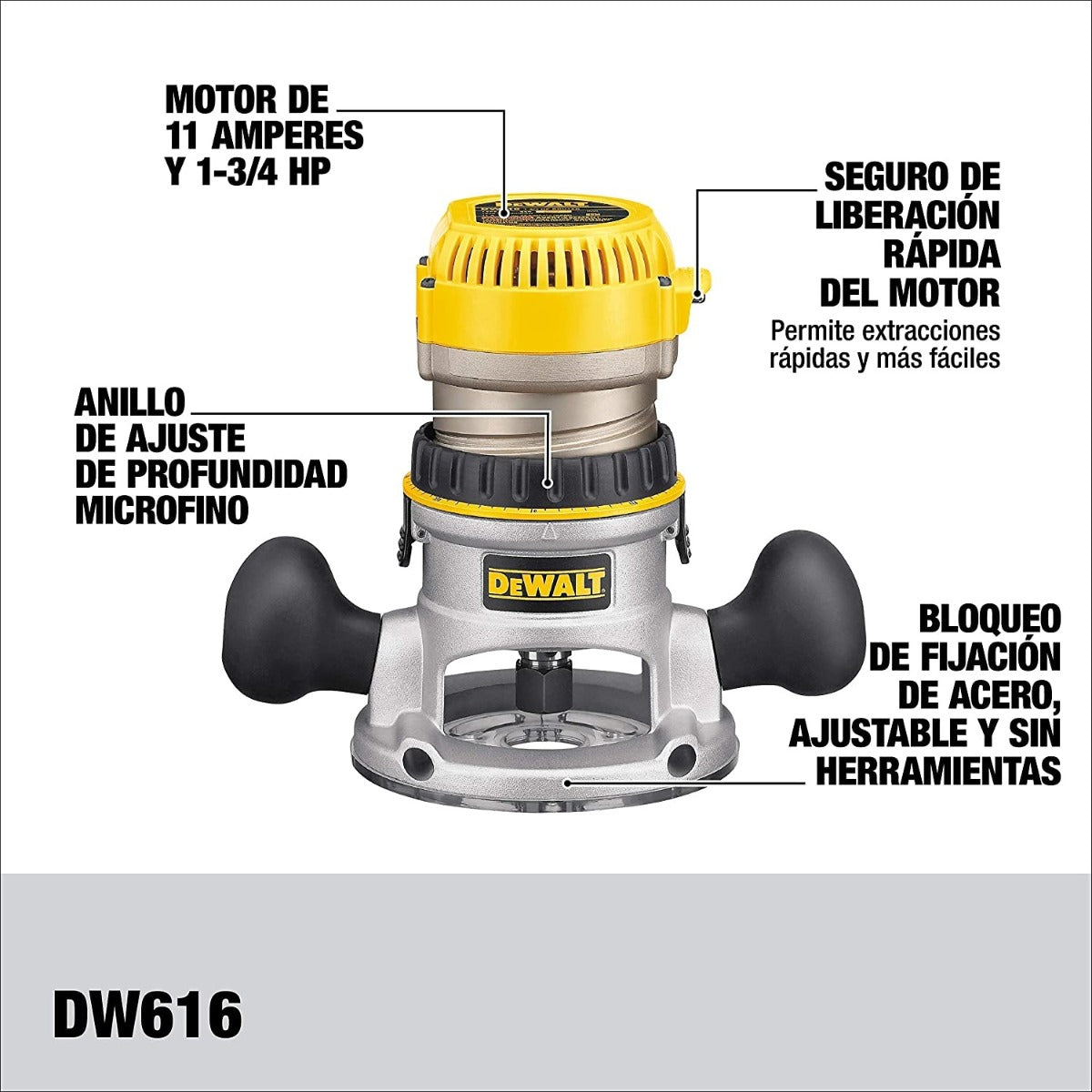 Dewalt DW616 1-3/4" Fixed Base Router