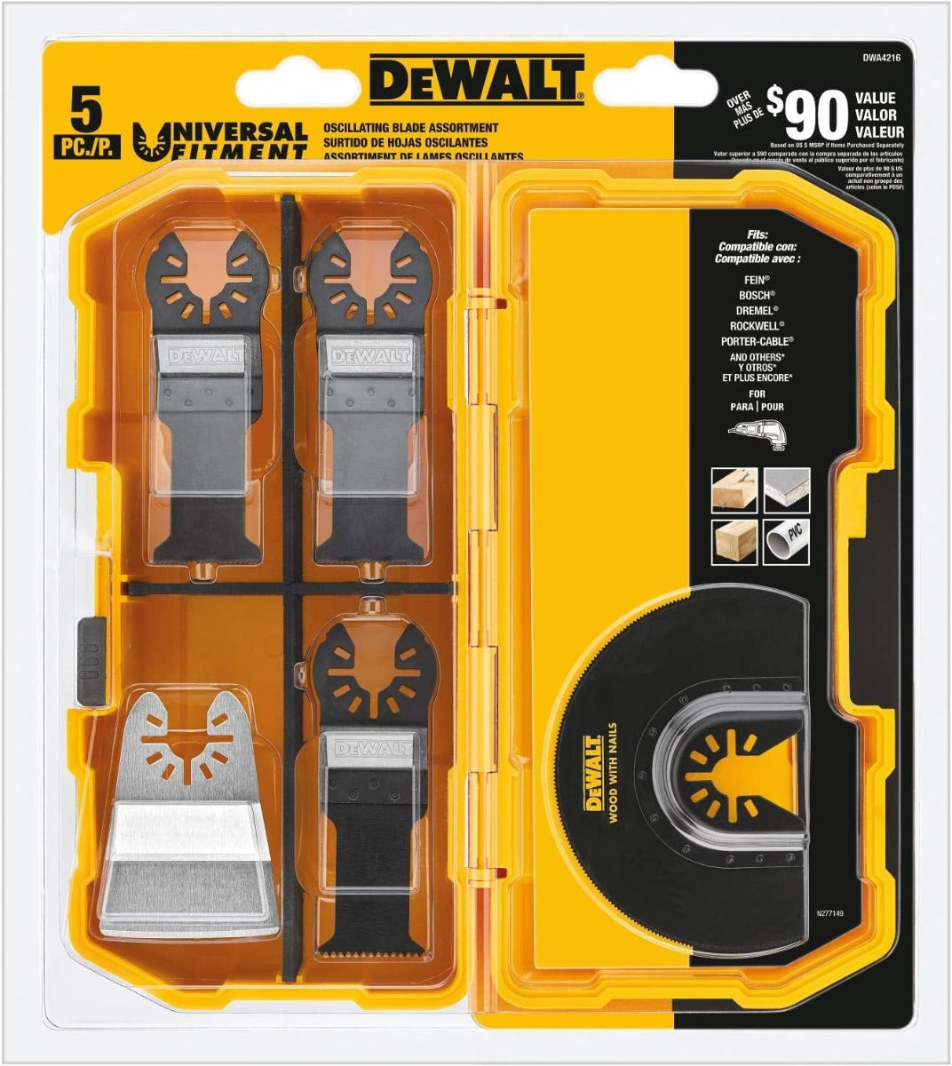 Dewalt DWA4216 Oscillating 5-Pc. Set