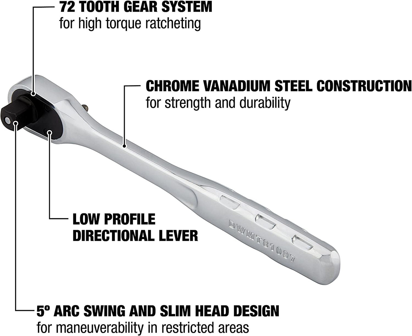 Dewalt DWMT81097 3/8" Drive Quick-Release Ratchet