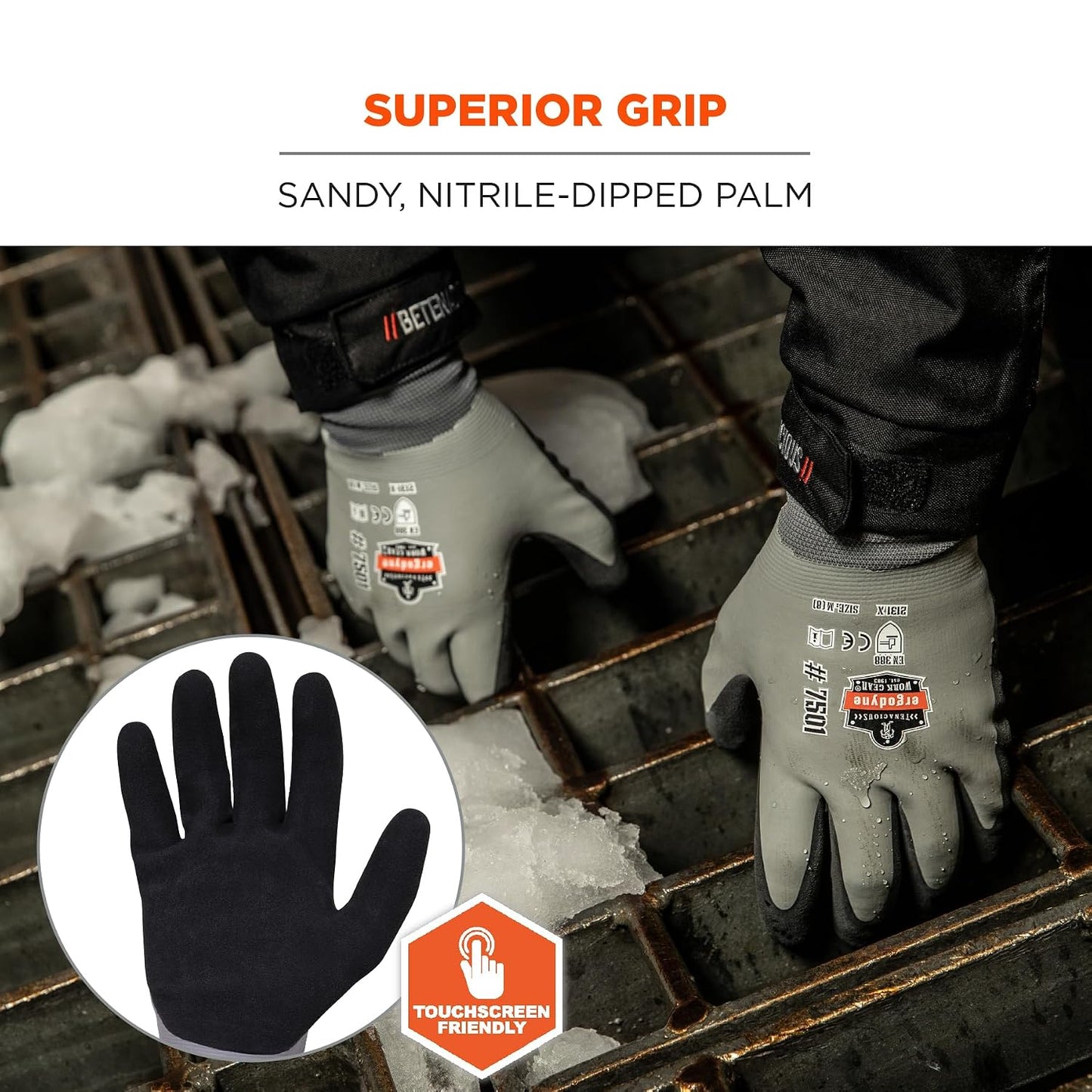 Ergodyne 17935 ProFlex 7501 Coated Waterproof Winter Work Gloves