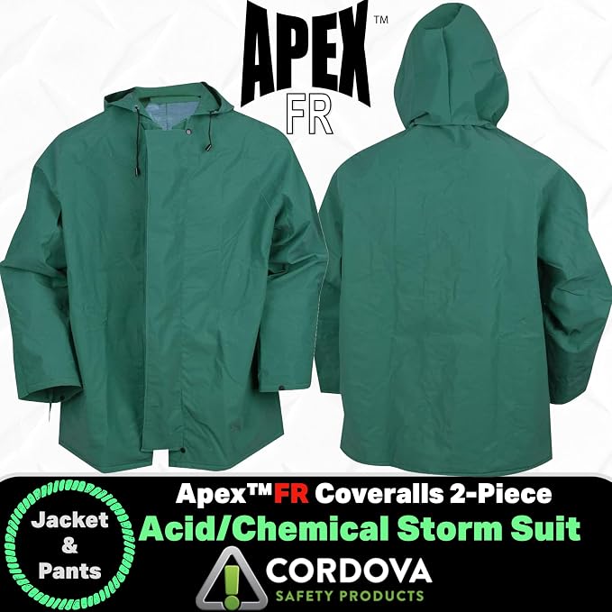 Cordova Safety RS452G3XL Apex-FR™, Chemical Suit, 2-Piece