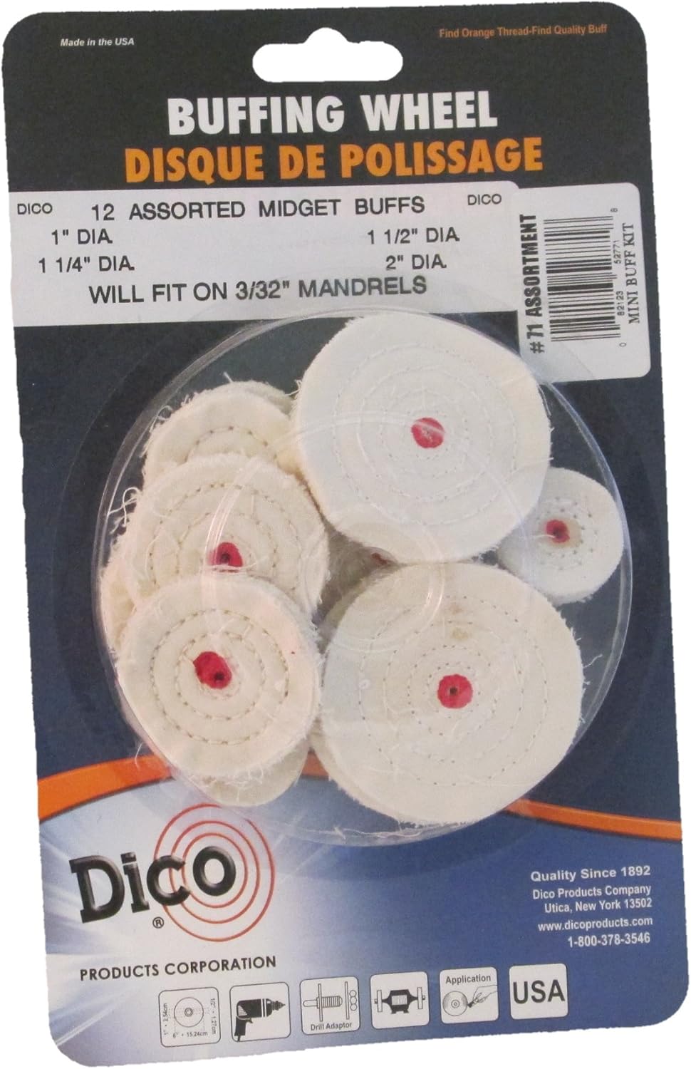 Dico 527-71 Mini buffs assorted