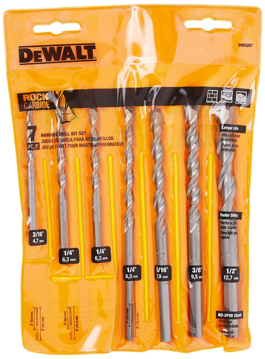 Dewalt DW5207 7-Pc. Premium Percussionmasonry Dri