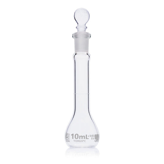 Globe Scientific 8200010 Flask Volumetric Globe Glass 10mL Class A To Contain (TC) ASTM E288 6/Box
