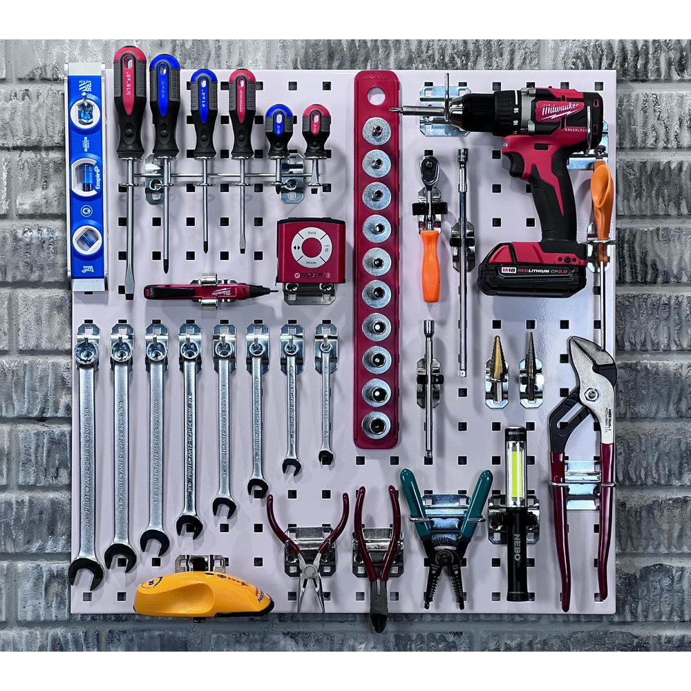Triton Products LB1-W (2) 24" x 24" x 9/16" White LocBoard Pegboards