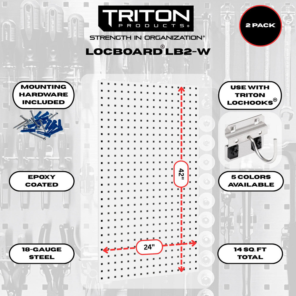 Triton Products LB2-W (2) 24" x 42-1/2" x 9/16" LocBoards