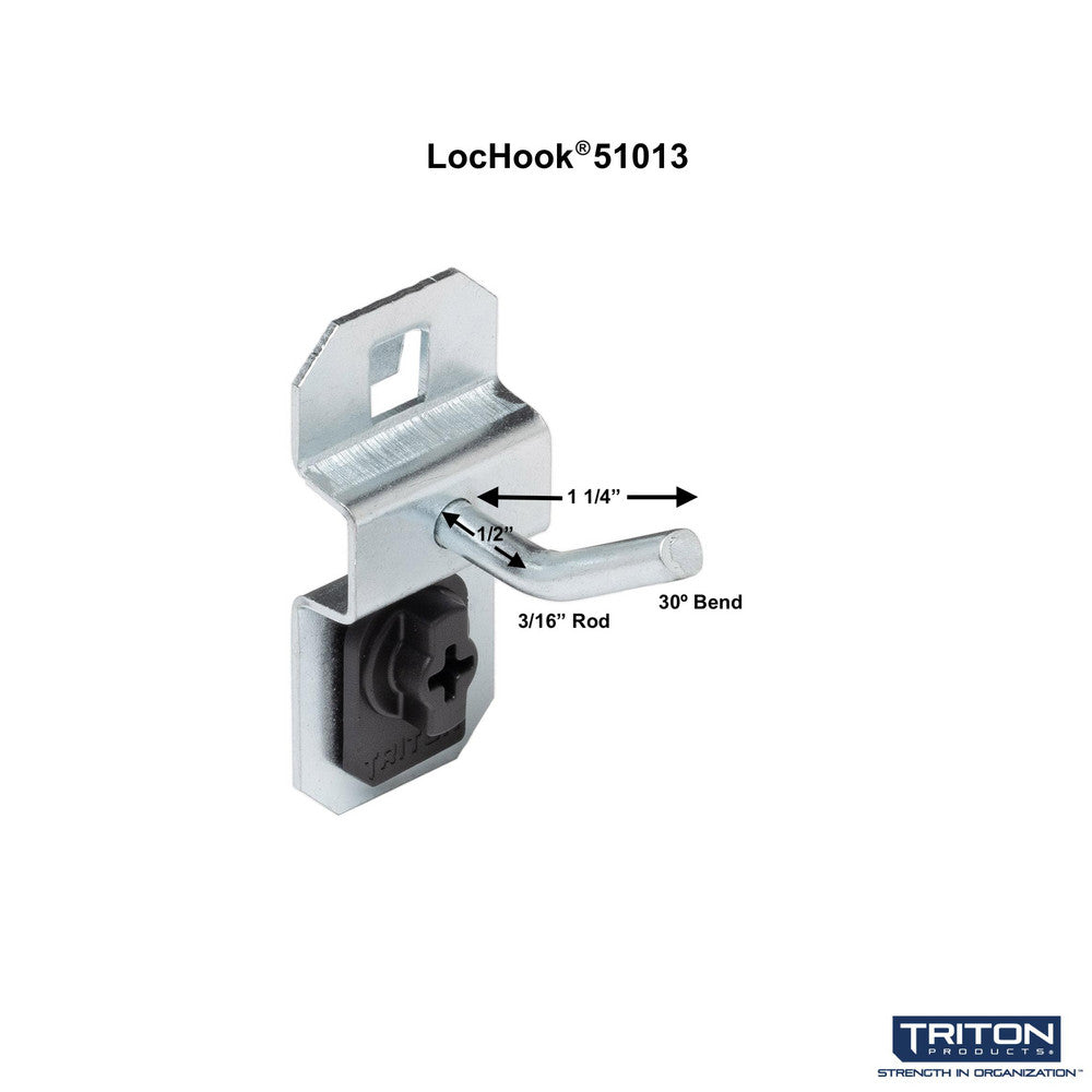 Triton Products 51013 1/2" Single Rod 30 Degree LocHook 5PK