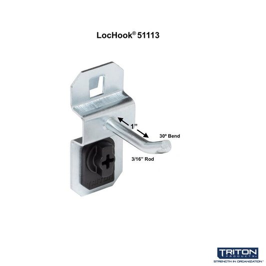 Triton Products 51113 1" Single Rod 30 Degree LocHook 5PK