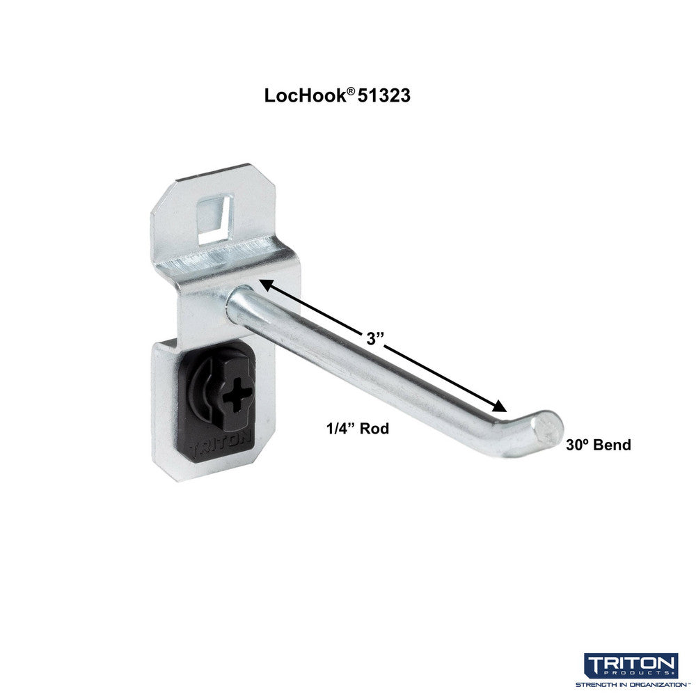 Triton Products 51323 3" Single Rod 30 Degree LocHook 5PK