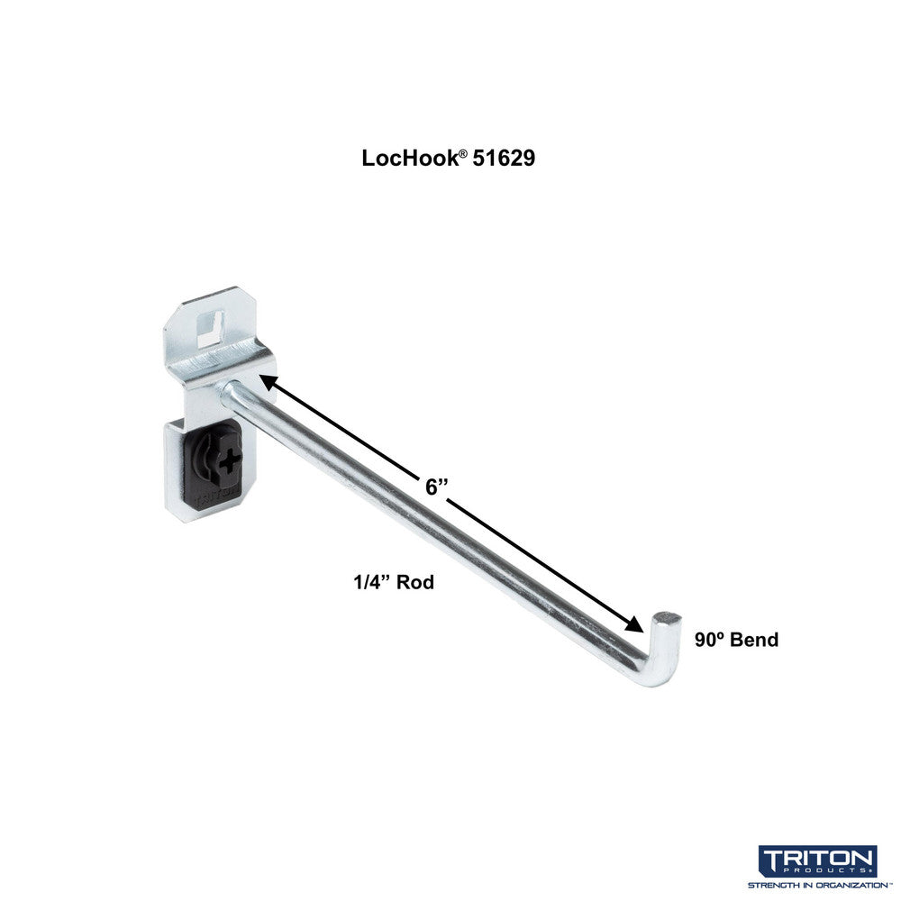 Triton Products 51629 6" Single Rod 90 Degree LocHook 5PK