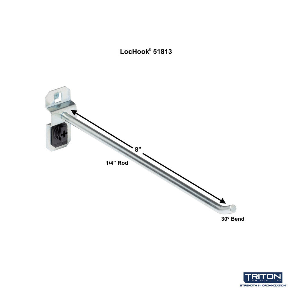 Triton Products 51813 8" Single Rod 30 Degree LocHook 5PK