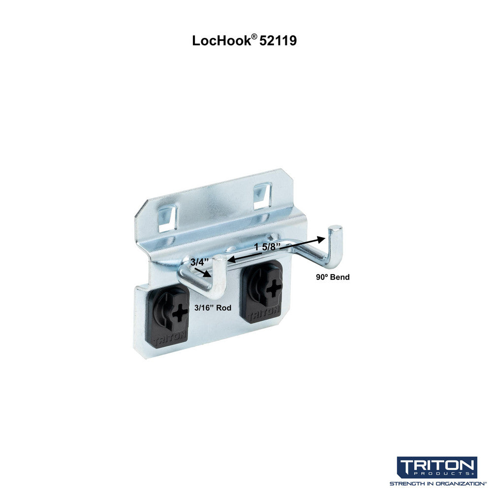 Triton Products 52119 1" Double Rod 90 Degree LocHook 5PK