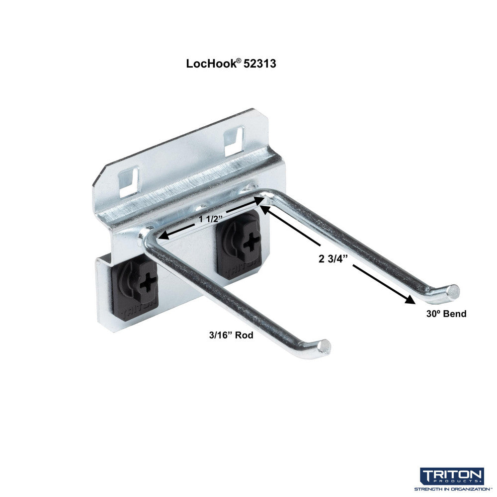 Triton Products 52313 3" Double Rod 30 Degree LocHook 5PK