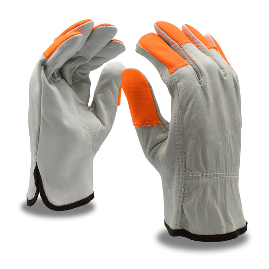 Cordova Safety 8211HVM Driver, Cowhide, Standard, Grain, Hi-Vis