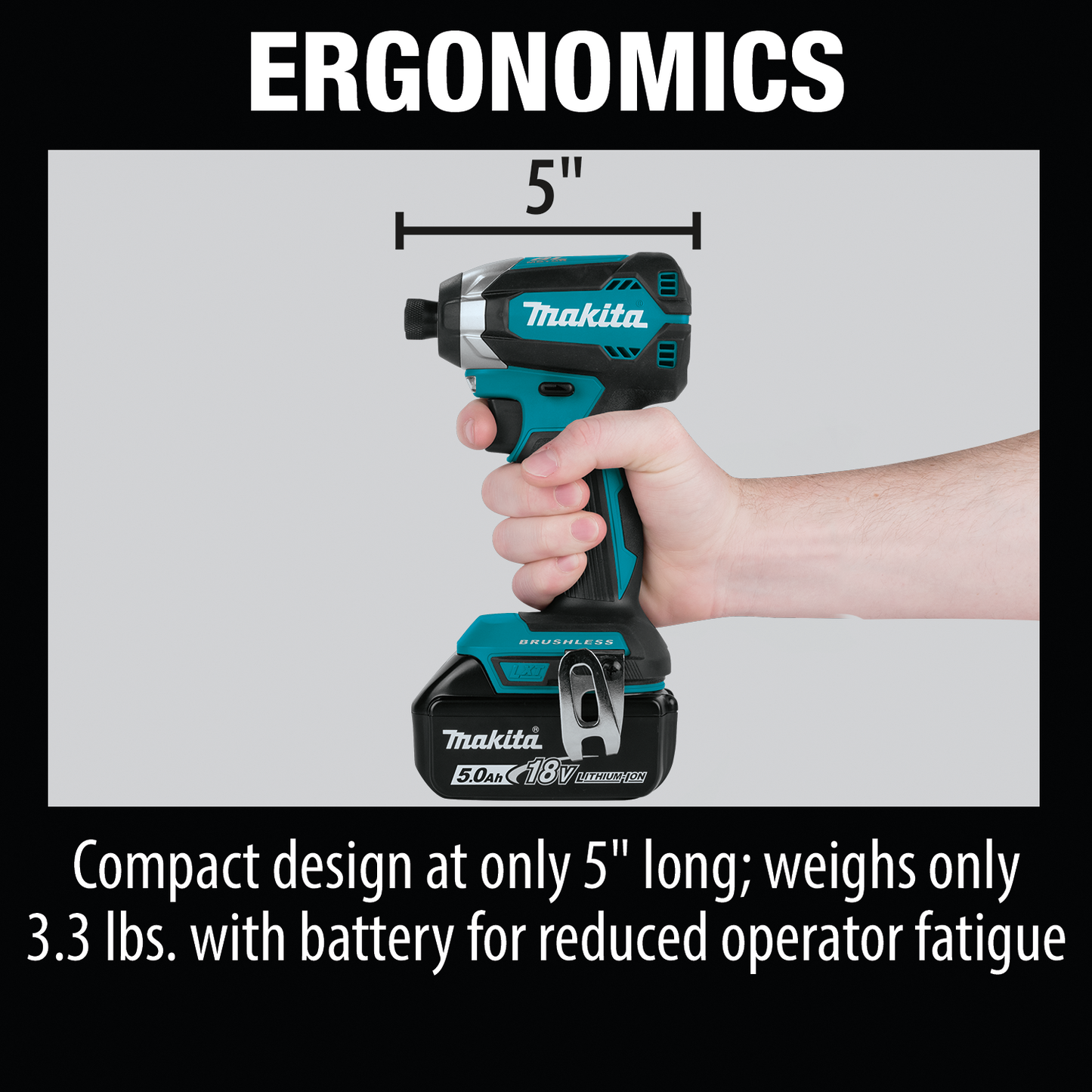 Makita XDT13T 18V LXT® Lithium‘Ion Brushless Cordless Impact Driver Kit (5.0Ah)