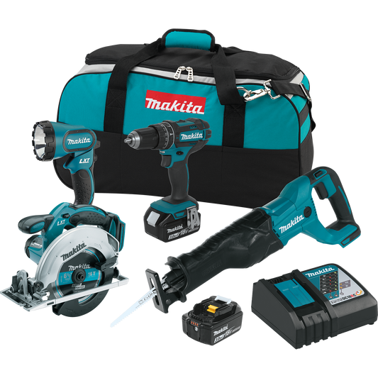 Makita XT442 18V LXT® Lithium‘Ion Cordless 4‘Pc. Combo Kit (3.0Ah)