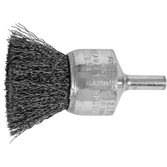 PFERD 82974 1" Crimped Wire End Brush .010 Cs Wire 1/4" Shan