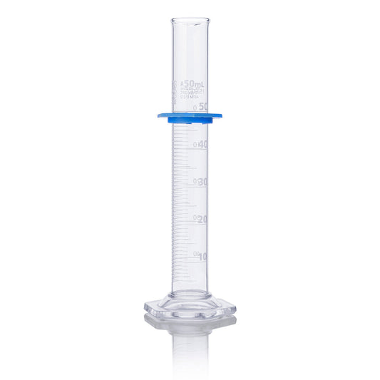 Globe Scientific 8300050 Cylinder Graduated Globe Glass 50mL Class A To Deliver (TD) Dual Grads ASTM E1272 1/Box