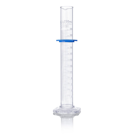 Globe Scientific 8300250 Cylinder Graduated Globe Glass 250mL Class A To Deliver (TD) Dual Grads ASTM E1272 1/Box