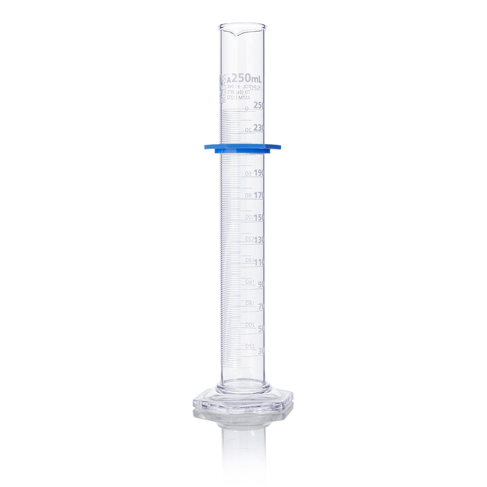 Globe Scientific CPS0250P Graduated cylinder 250mL PP squat formprint gradsclass B