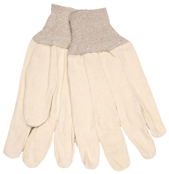 MCR Safety 8300C Premium Cotton Canvas Work Gloves Clute Pattern with Knit Wrist Cotton Polyester Blend Straight Thumb (1 DZ)