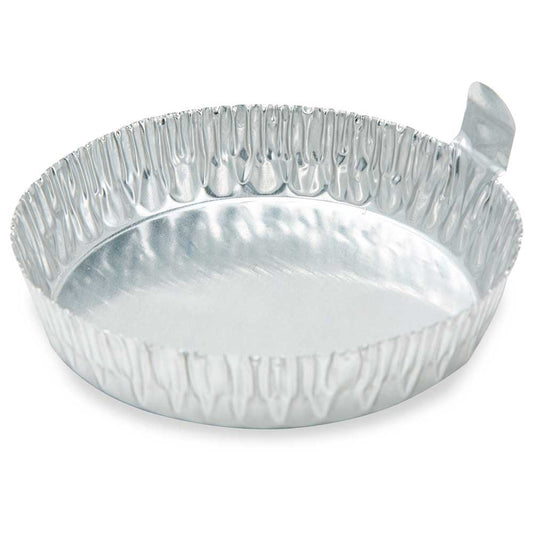 Globe Scientific 8307 Aluminum Dish 76mm 2.0g (80mL) Crimped Side with Tab 100/Pack 10 Packs/Carton
