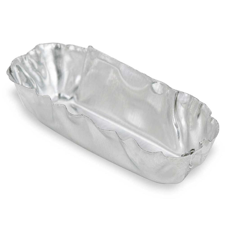 Globe Scientific 8327 Aluminum Micro Weigh DishRectangle 25L x 7W x 7H mm 1.12ml with Handles