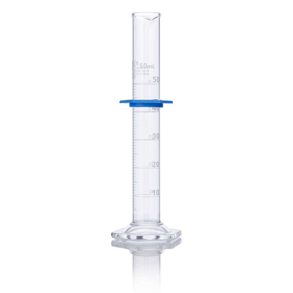 Globe Scientific 8330100 Cylinder Graduated Globe Glass 100mL Class B To Deliver (TD) Dual Grads ASTM E1272 4/Box