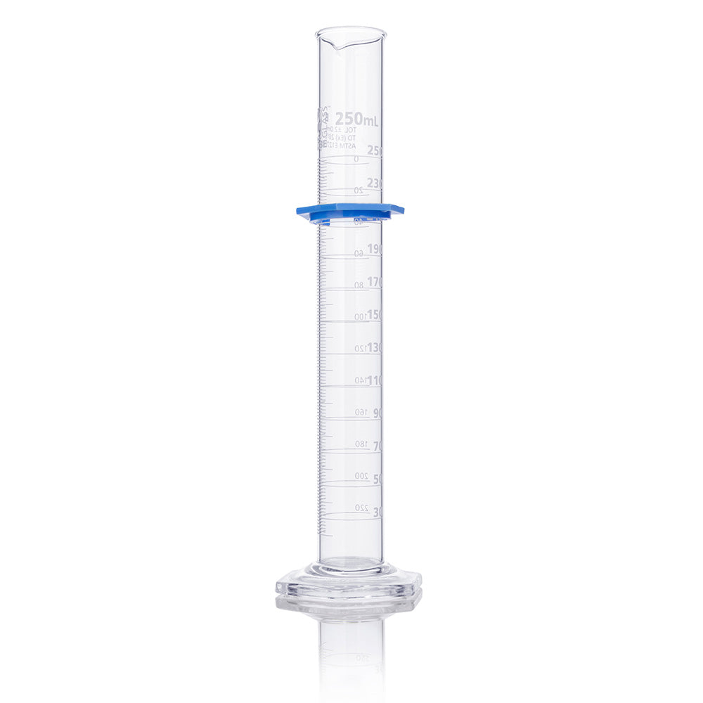 Globe Scientific 8330100 Cylinder Graduated Globe Glass 100mL Class B To Deliver (TD) Dual Grads ASTM E1272 4/Box