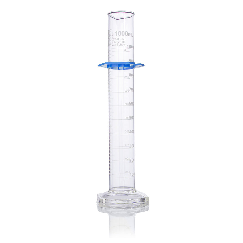 Globe Scientific 8331000 Cylinder Graduated Globe Glass 1000mL Class B To Deliver (TD) Dual Grads ASTM E1272 1/Box