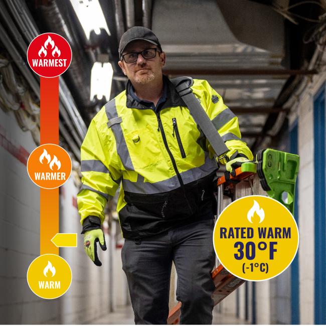 Ergodyne 23434 GloWear 8351 Hi-Vis Windbreaker Water-Resistant Jacket - Type R, Class 3