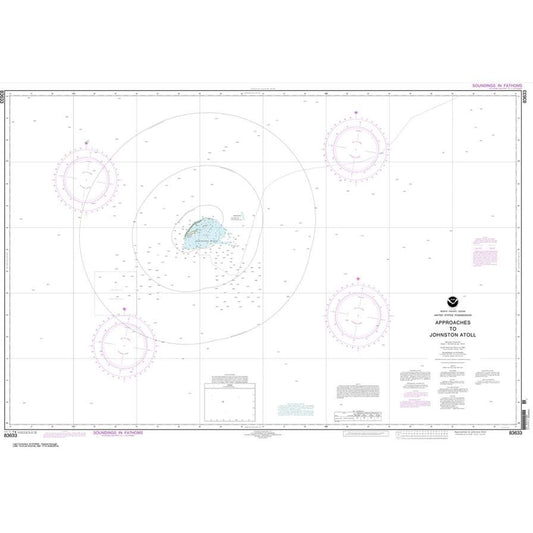 Paradise Clay NO_83633 HISTORICAL NOAA Chart United States Possession Approaches to Johnston Atoll