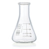 Globe Scientific 8400025 Flask Erlenmeyer Globe Glass 25mL Narrow Mouth Dual Graduations ASTM E1404 12/Box