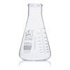 Globe Scientific 8411000 Flask Erlenmeyer Globe Glass 1000mL Wide Mouth Dual Graduations ASTM E1404 6/Box